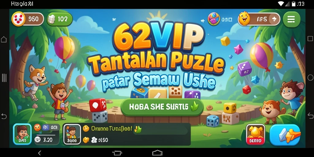 Screenshot gameplay 62VIP menampilkan tantangan puzzle yang menarik.