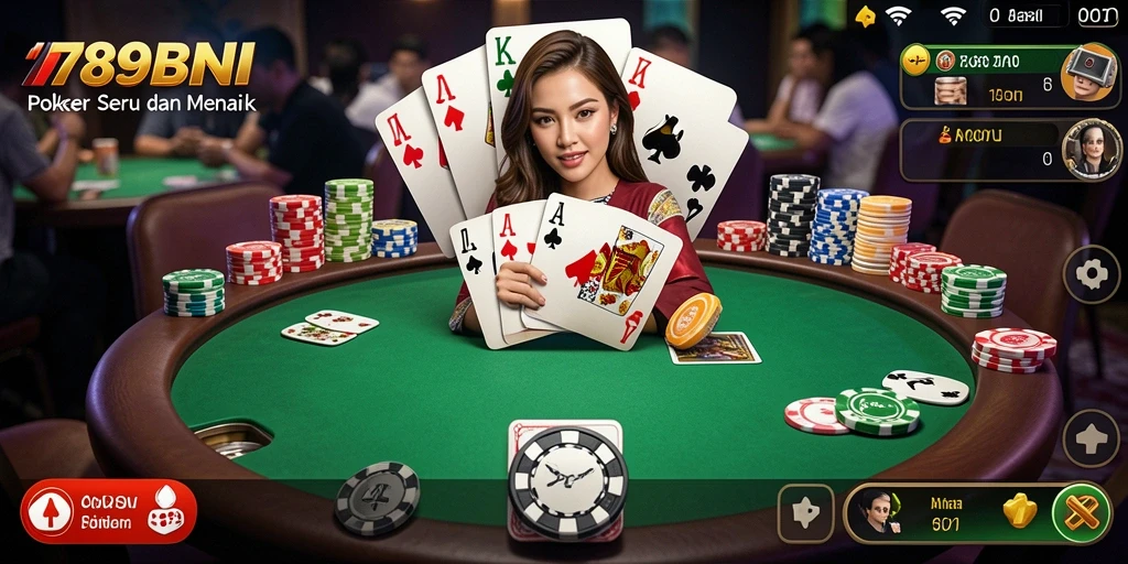 Tampilan keseruan bermain Poker di 789BNI
