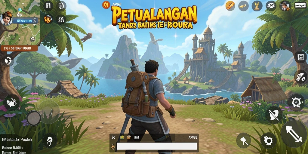 Tampilan gameplay menakjubkan dari dunia terbuka API88 yang luas.