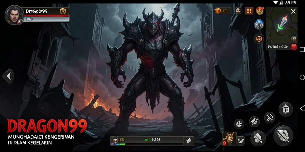 Tampilan gameplay seram dan mendebarkan dari DRAGON99.
