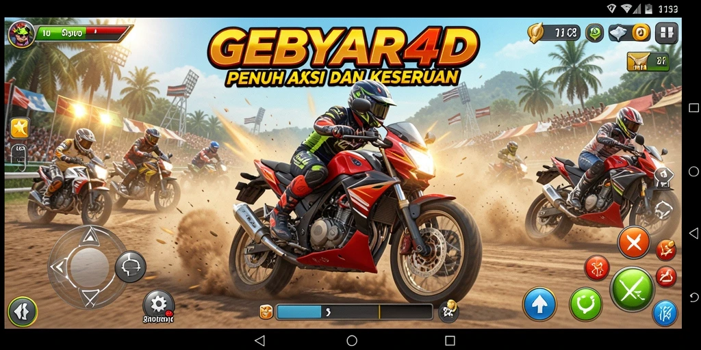 Tampilan balapan seru dengan motor kencang di GEBYAR4D.