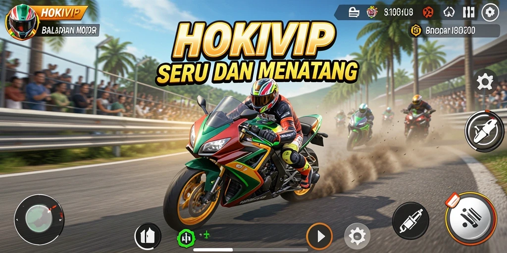 Tampilan sengit balapan motor di HOKIVIP.