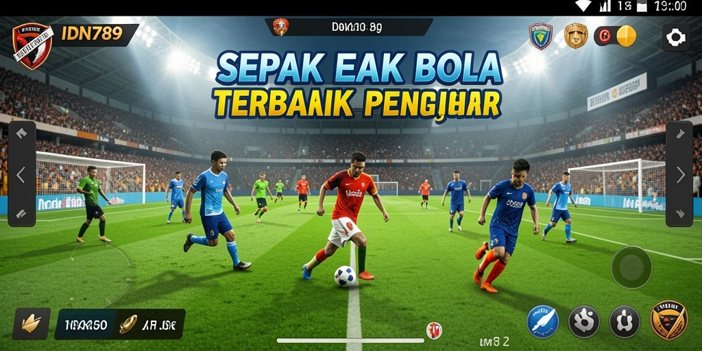 Tampilan seru gameplay sepak bola dalam IDN789.