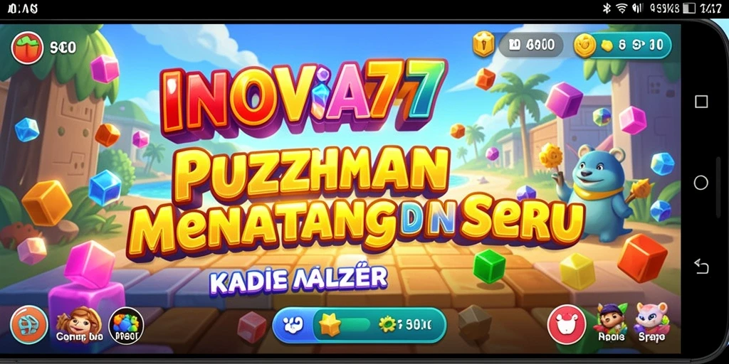 Tampilan gameplay seru dari INOVA77 yang penuh tantangan Puzzle.