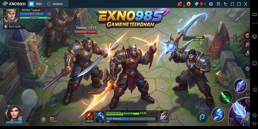 Tampilan gameplay KNO89 yang seru dan kompetitif di arena MOBA.