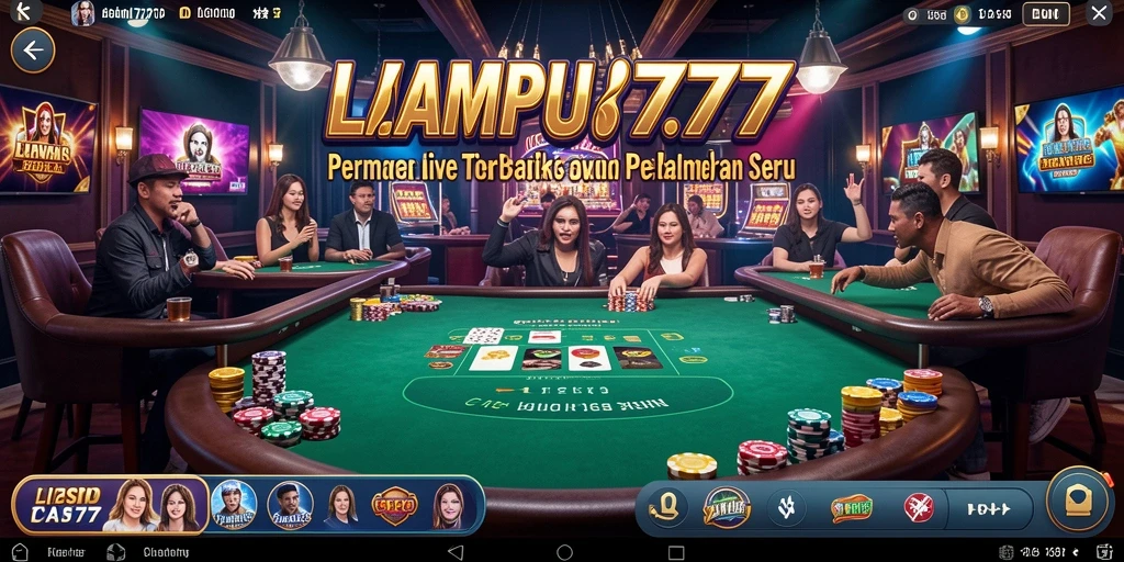 Tampilan gameplay Live Casino yang mendebarkan dan interaktif.
