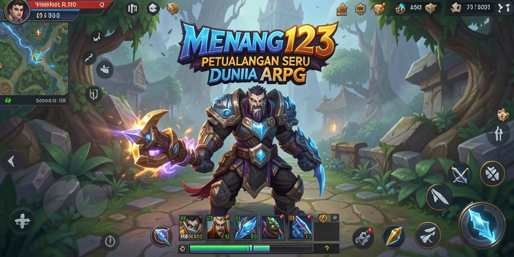 Screenshot gameplay MENANG123 menampilkan aksi pertempuran mendebarkan.
