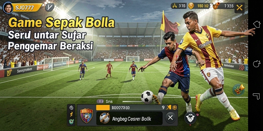 Tampilan gameplay SJO777 yang menarik dan kompetitif dalam sepak bola.