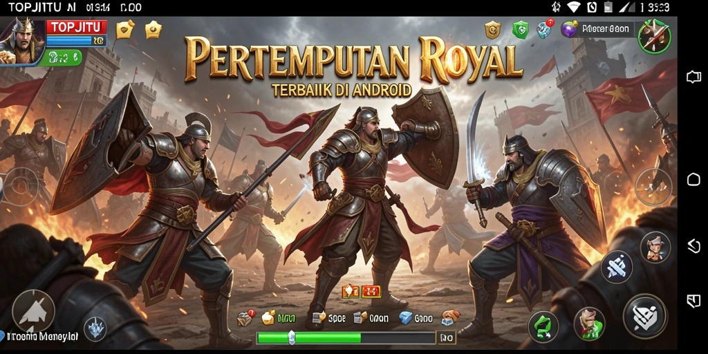 Screenshot aksi gameplay seru di TOPJITU, menunjukan pertempuran Battle Royale.